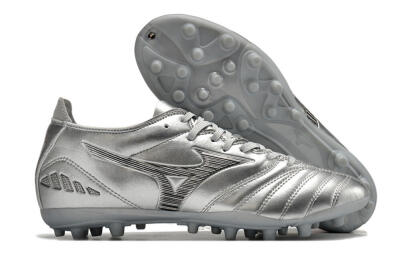 Mizuno Morelia Neo AG Low-Tops Soccer Cleats - Silver