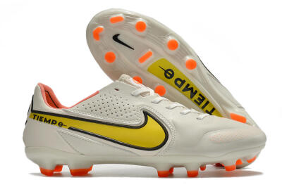 Nike Tiempo Legend 9 Elite FG Low-Tops Soccer Cleats - White/Yellow