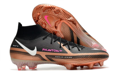 Nike Phantom GT 2 DF Elite FG High-Tops Soccer Cleats - Black/Gold/White