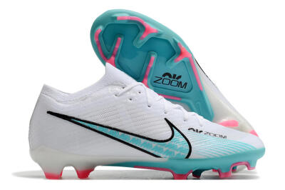 Nike Air Zoom Mercurial Vapor 15 Elite FG Low-Tops Soccer Cleats - White/Blue/Pink