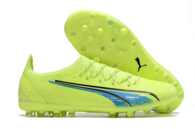 Puma Ultra Ultimate MG Low-Tops Soccer Cleats - Green/Blue/Black