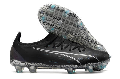 Puma Ultra Ultimate FG Low-Tops Soccer Cleats - Black/White/Blue