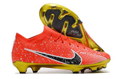 Nike Air Zoom Mercurial Vapor 15 Elite FG Low-Tops Soccer Cleats - Red/Black/White