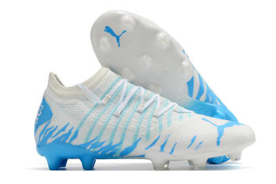 Puma Future Z 1.3 FG Low-Tops Soccer Cleats - White/Blue
