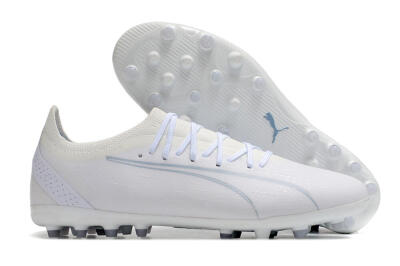 Puma Ultra Ultimate MG Low-Tops Soccer Cleats - White/White