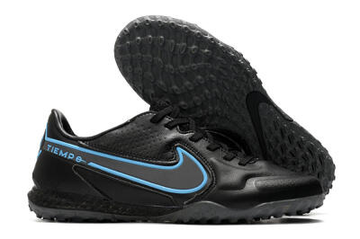 Nike React Tiempo Legend 9 Pro TF Low-Tops Soccer Shoes - Black/Blue