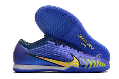 Nike Air Zoom Mercurial Vapor 15 Elite IC Low-Tops Soccer Shoes - Blue/Green/Yellow