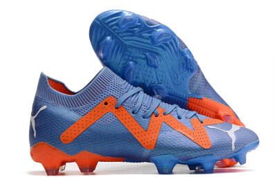 Puma Future Ultimate FG Low-Tops Soccer Cleats - Blue/Orange/White