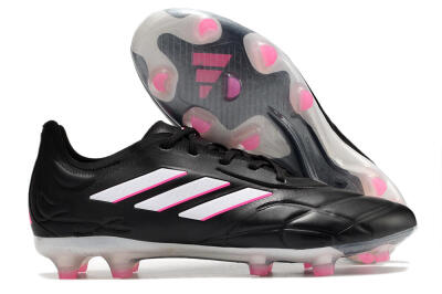Adidas Copa Pure.1 FG Low-Tops Soccer Cleats - Black/White/Pink