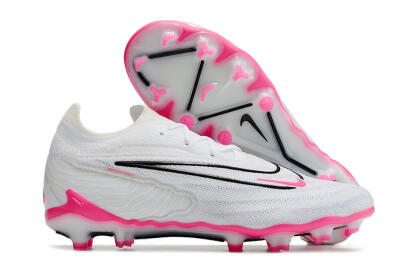 Nike Phantom GX Elite FG Low-Tops Soccer Cleats - White/Pink/Black