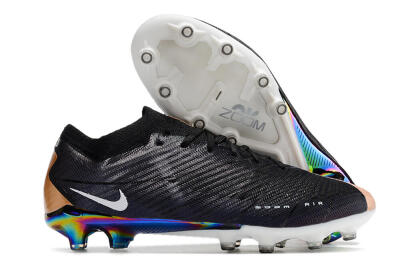 Nike Air Zoom Mercurial Vapor 15 Elite AG Low-Tops Soccer Cleats - Black/White/Brown