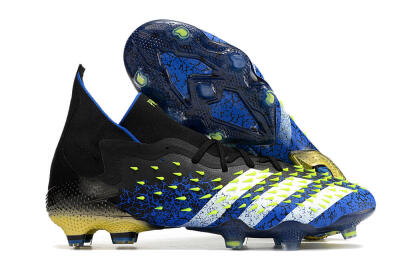 Adidas Predator Freak.1 FG High-Tops Soccer Cleats - Black/Blue/White