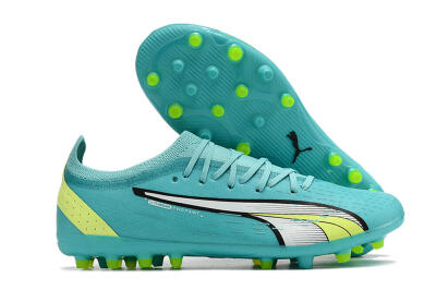 Puma Ultra Ultimate MG Low-Tops Soccer Cleats - Blue/Yellow/Silver