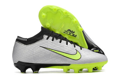 Nike Air Zoom Vapor 15 Elite SE AG Low-Tops Soccer Cleats - Silver/Green/Black