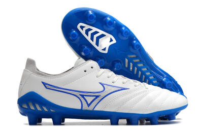 Mizuno Morelia Neo 3 Pro FG Low-Tops Soccer Cleats - White/Blue