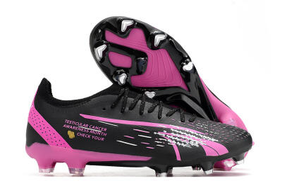 Puma Ultra Ultimate FG Low-Tops Soccer Cleats - Black/White/Pink