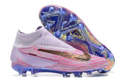 Nike Phantom GX Elite DF FG High-Tops Soccer Cleats - Pink/Purple