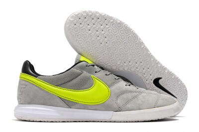 Nike Premier 2 Sala IC Low-Tops Soccer Shoes - Grey/Green/Black
