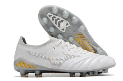 Mizuno Morelia Neo 3 Japan FG Low-Tops Soccer Cleats - White/Yellow