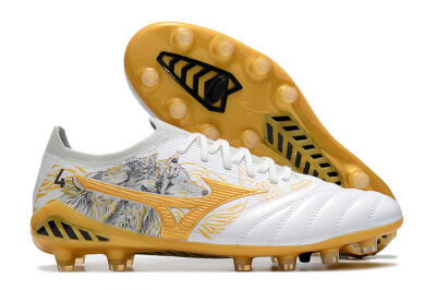 Mizuno Morelia Neo 3 Japan FG Low-Tops Soccer Cleats - White/Black/Gold