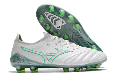 Mizuno Morelia Neo 3 Japan FG Low-Tops Soccer Cleats - White/Green