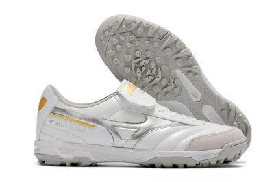 Mizuno Morelia Sala Classic TF Low-Tops Soccer Shoes - White/Silver
