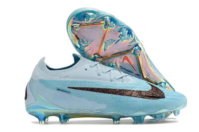 Nike Phantom GX Elite FG Low-Tops Soccer Cleats - Blue/Brown