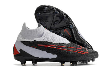 Nike Phantom GX Elite DF Link FG High-Tops Soccer Cleats - Black/White/Red