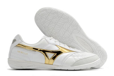 Mizuno Morelia Sala Japn IC Low-Tops Soccer Shoes - White/Gold