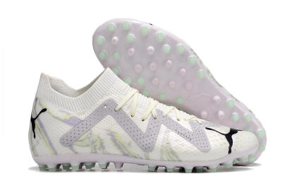 Puma Future Ultimate AG Low-Tops Soccer Cleats - White/Grey