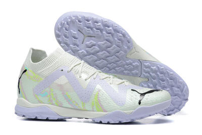 Puma Future Ultimate TF Low-Tops Soccer Shoes - White/Yellow/Purple/Black