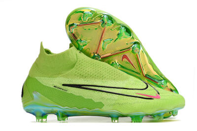 Nike Phantom GX Elite DF Link FG High-Tops Soccer Cleats - Green/Black/Red