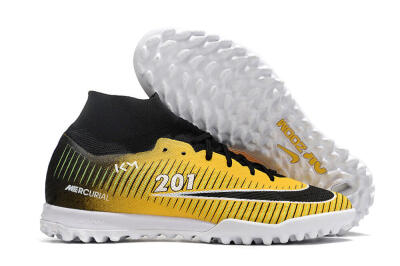 Nike Air Zoom Mercurial Superfly 9 Elite TF High-Tops Soccer Shoes - Yellow/Black/White