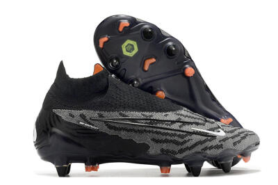 Nike Phantom GX Elite DF SG Low-Tops Soccer Cleats - Black/Grey/White