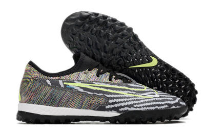 Nike React Phantom GX Pro TF Low-Tops Soccer Shoes - Black/Grey/Yellow