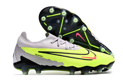 Nike Phantom GX Elite AG Low-Tops Soccer Cleats - Grey/Yellow/Black