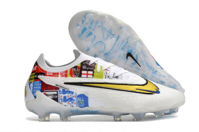 Harry Kane x Nike Phantom GX Elite FG Low-Tops Soccer Cleats - White/Gold/Blue