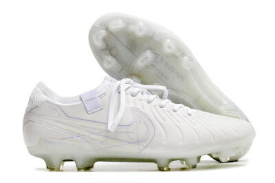 Nike Tiempo Legend 10 Elite FG Low-Tops Soccer Cleats - White/Purple