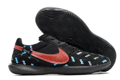 Nike Street Gato IC Low-Tops Soccer Shoes - Black/Blue/Red