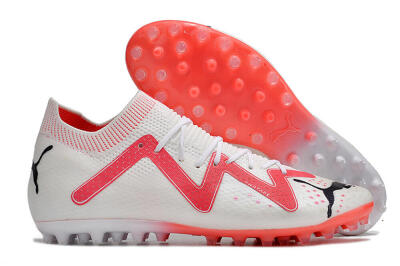 Puma Future Ultimate MG Low-Tops Soccer Cleats - White/Black/Red