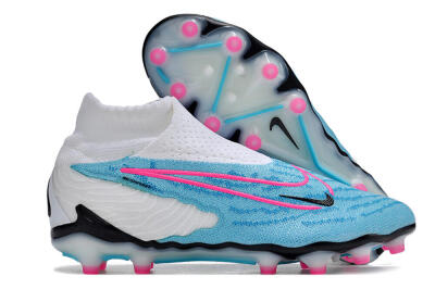 Nike Phantom GX Elite DF AG High-Tops Soccer Cleats - Blue/Black/White/Pink