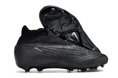 Nike Phantom GX Elite DF Link FG High-Tops Soccer Cleats - Black/White/Black