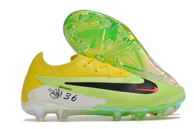 Nike Phantom GX Elite FG Low-Tops Soccer Cleats - Green/Black/Yellow