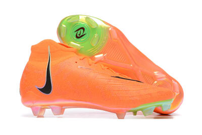 Nike Phantom Luna Elite FG High-Tops Soccer Cleats - Orange/Black/Green