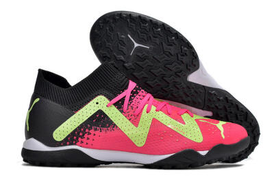 Puma Future X Powercat Tokyo Match TF Low-Tops Soccer Shoes - Green/Pink/Black