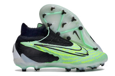 Nike Phantom GX Elite DF FG High-Tops Soccer Cleats - Green/Black/White