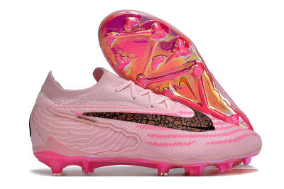 Nike Phantom GX Elite FG Low-Tops Soccer Cleats - Pink/Black/Gold