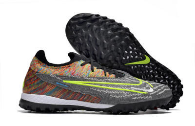 Nike Phantom GX Elite TF Low-Tops Soccer Shoes - Grey/Green/Rainbow