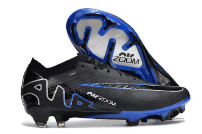 Nike Air Zoom Vapor 15 Elite SE FG Low-Tops Soccer Cleats - Black/Blue/White