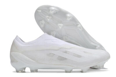 Adidas X Crazyfast+ LL FG Low-Tops Soccer Cleats - White/White/White